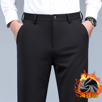 Foreign Trade Specializes in Summer Men's Casual Pants, Loose Large Size, Anti-Wrinkle, No-Iron, Straight Thin Elastic Business Pants for Men