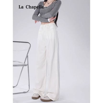 Workwear High Waist Slimming Internet Popular New Slim Fit Mop Pants 2025 Casual All-match Dape Wide Leg Pants Women's Loose