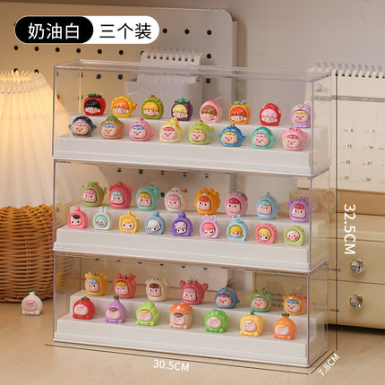 Cute Display Box Blind Box Display Rack Storage Small Ornaments Hand-Made Display Cabinet Acrylic Transparent Dust-Proof Storage Box