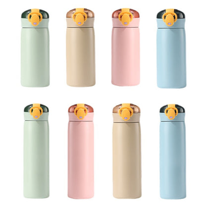 Insulated Cup for Women, High Appearance Value, Wholesale 304 Stainless Steel Portable Insulated Cup, Children's Pop-Top Insulated Water Cup with Straw