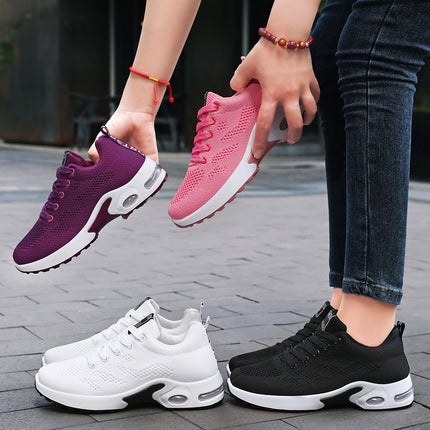 Women's Shoes, New Summer Style Mesh Air-Cushion Shoes, Lightweight Foreign Trade Cross-Border Running Shoes for Women, Soft-Soled Breathable Sports Shoes for Women