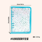 a5 zipper star sky blue