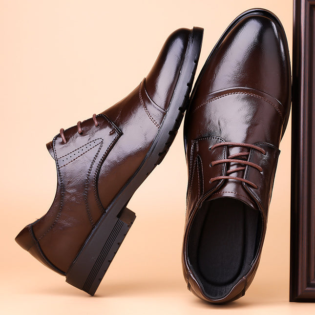 2024 Spring and Autumn New Men's Business Dress Shoes Men's Three-Joint Lace-Up Shoes Breathable Security Shoes 1999