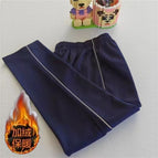 Dark blue-reflective thin gray strips [straight plus velvet] / Xxs 20-27.5kg