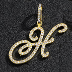 Gold single letter H