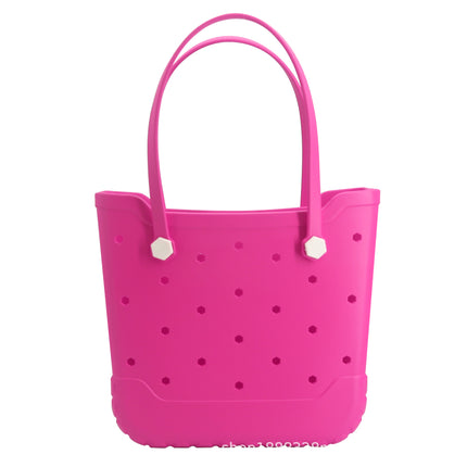 Factory Wholesale Eva Hole Beach Bag Cross-Border Popular Women's Portable Storage Waterproof Silicone Bag Seaside Camping