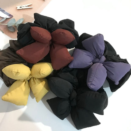 Chubby Cotton Bow Color Fluffy Large Intestine Hair Ring Cute Girl Sense Hair Rope New Style Hair Accessories for Women