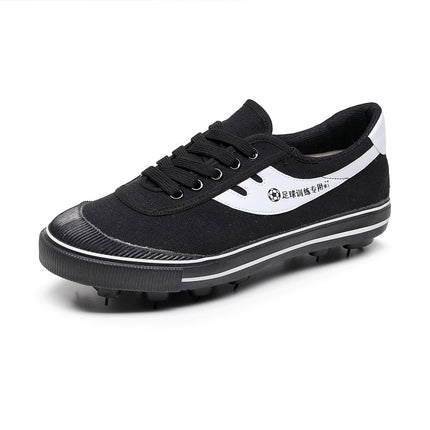Canvas Football Shoes Spring and Summer Low-top Rubber Sole Canvas Shoes Training Shoes Student Non-slip Sports Men's and Women's Sneakers Single-layer Shoes