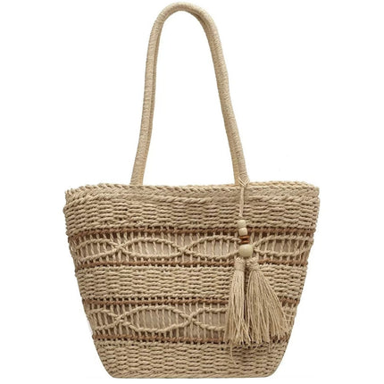 Straw Basket Tote Bag / Sac Panier Paille Glands