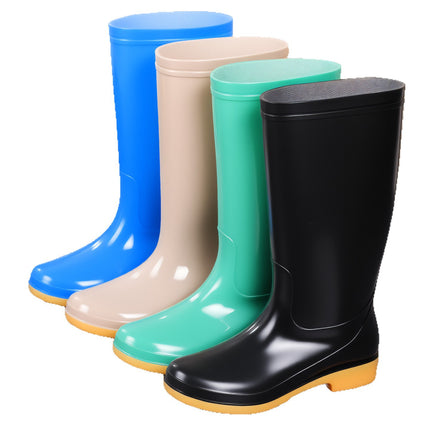 Multicolor High Rain Boots, Labor Protection Boots, Lightweight Pvc Anti-Slip Mesh Lining, Women's Rain Boots, Kitchen Cleaning Water Boots, Rubber Shoes