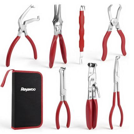 Red and black elbow 60 degree power-off pliers bolt pliers multi-purpose pliers car oil pipe separation harness pliers cross-border pliers