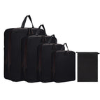 Black [drawstring pocket] five-piece set [drawstring pocket+extra large+large+medium+small]