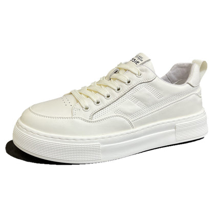 Men's Shoes 2025 New Summer Trendy Versatile Sports Casual Sneakers Genuine Leather Comfortable Versatile White Shoes