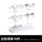 White double-row 10-pair glasses frame
