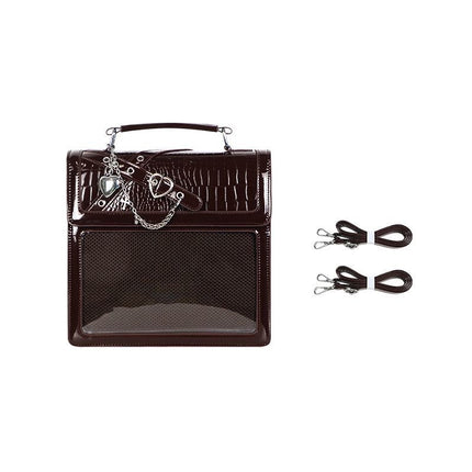 2026 Trendy Original Subculture Gothic Hot Girl Transparent Anime Badge Ita Bag for Women【Spades Party】