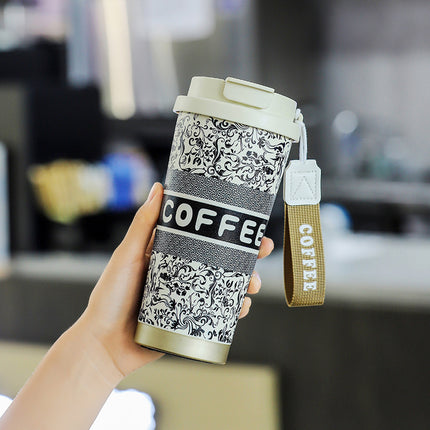 Overlord Tea Ji Tongyi Thermos Cup 316 Stainless Steel Lily-in-the-valley Coffee Cup Portable Car Double Drinking Gift Water Cup