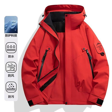 Spring and Autumn Jacket Men's 2025 New Three-In-One Removable Liner down Jacket Windproof Men's and Women's Thickened Jacket