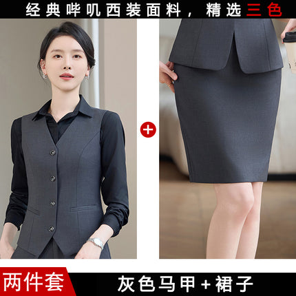Professional Vest Suit Female Hotel Sales Office Waiter Formal Suit Vest Vest Property Teacher Work Clothes