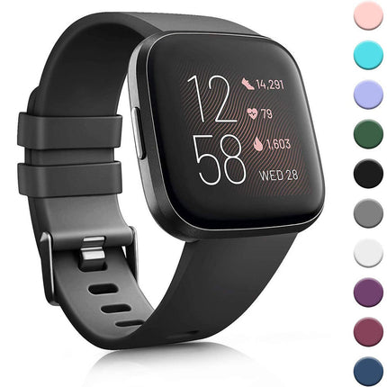 For Fitbit Versa/Versa 2/VersaLiteSE monochrome silicone color buckle strap replacement wristband
