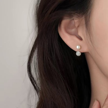 925 Sterling Silver Pin Pearl Earrings 2024 New Explosions Niche Light Luxury Earrings Women's High-end Earrings