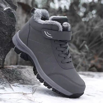 Middle-aged and elderly walking shoes autumn and winter fleece-lined round toe cotton in stock warm thickened cross-border foreign trade shoes men's shoes