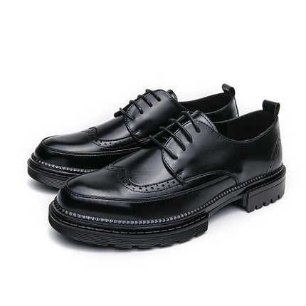 Men's Business Leather Shoes Cross-Border Foreign Trade New Trendy Men's Casual Leather Shoes Fashionable Retro British Style Groom's Shoes
