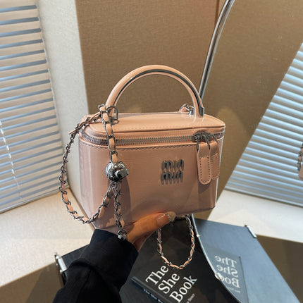 Fashion Retro High-end Box Bags Trendy Western-style Cross-border Miu All-match Crossbody Bag Shoulder Portable Small Square Bag