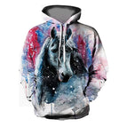 Animal horse head pattern pullover / S