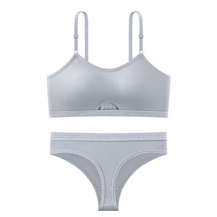 Cross-border Simple Casual Women's Underwear suit Breathable Comfortable Sling Beautiful Back Sports Women's Bra Underwear suit