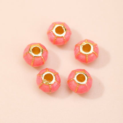 Cloisonné Oil-Dropping Cut Out Auspicious Cloud Lotus Bead Accessories Oil-Dropping Copper DIY Handmade Bracelet Necklace Jewelry Accessories