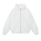 Zipper hoodie - white / S