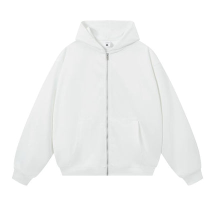 Trendy Brand Heavyweight 400g Terry Crewneck Sweatshirt Couple Pullover Autumn and Winter Thickened Coat Solid Color Loose Unisex Top