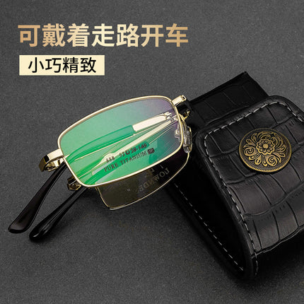 New High Quality Pure Titanium Folding Glasses Frame Optical Frame Ultra Light Glasses Frame Myopia Wholesale Large Frame