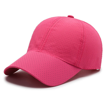 Quick-Drying Baseball Hat Men's Summer Outdoor Sports Sun Protection Breathable Hole Sun Hat Korean Style Casual Sunshade Peaked Cap