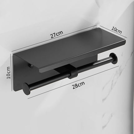 Stainless Steel Toilet Paper Towel Holder Mobile Phone Storage Rack Toilet Toilet Paper Box Public Punch-Free Roll Paper Towel Box