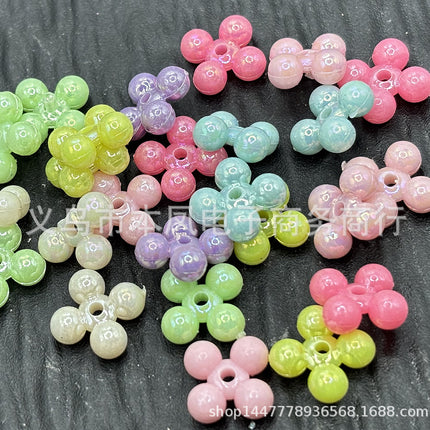 Acrylic light color plated AB colorful diy children beaded material candy AB colorful beads jewelry accessories