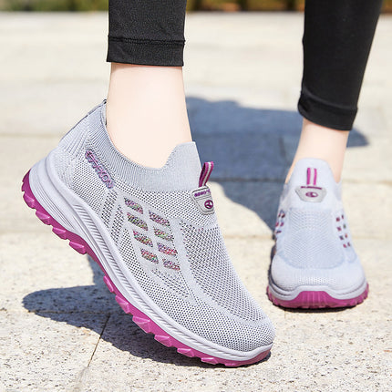 Women's Summer Shoes for Elderly Women, Breathable Soft-Soled Casual Walking Shoes for Older Mothers, Cross-Border Elderly Shoes