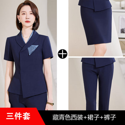 Business Suit suit Women's Summer Temperament High-end Beautician Beauty Salon Tooling Jewelry Store Front Desk Work Clothes