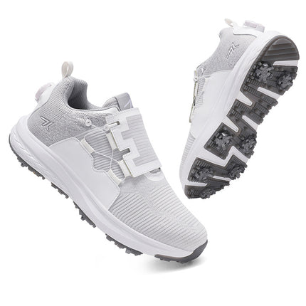 Cross-Border Foreign Trade Golf Shoes for Men and Women, Waterproof Rotating Buckle Shoes, Sports Shoes, Golf Couple Shoes, Waterproof and Non-Slip