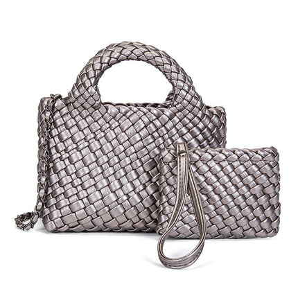 PU Woven Pillow Mini Bag / Mini Sac Oreiller PU Tressé