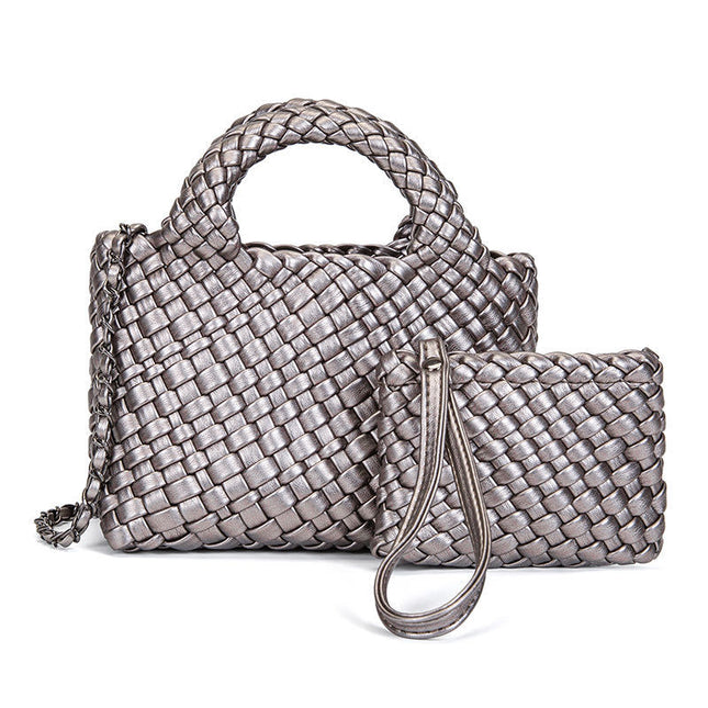 PU Woven Pillow Mini Bag / Mini Sac Oreiller PU Tressé