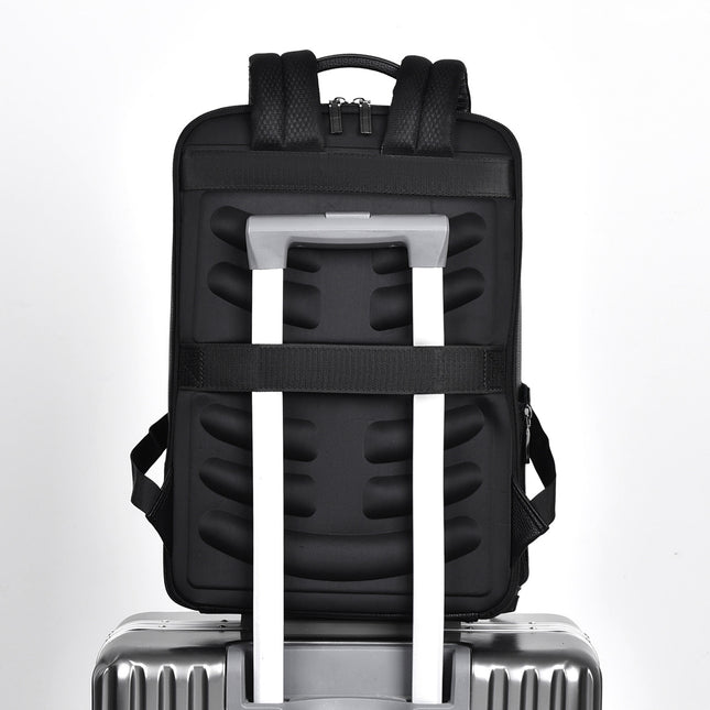 Men's Backpack Simple Cross-Border New Business Pu Water-Repellent Laptop Bag Large Capacity Backpack