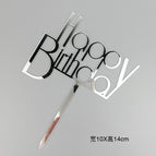 Acrylic cute font silver 10-pack (large size unchanged)