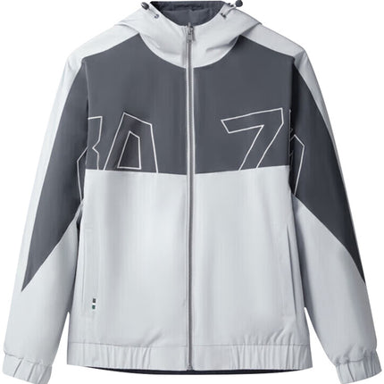 Haipai Label Cutting Double-sided Jacket Men's Spring and Autumn Color Splicing Letter Embroidered Drawstring Hooded Jacket Men's 1Y301