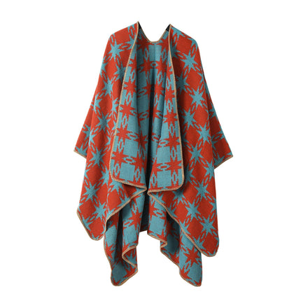 European and American plain striped warm Joker shawl outer autumn and winter office blanket imitation cashmere scarf in stock wholesale