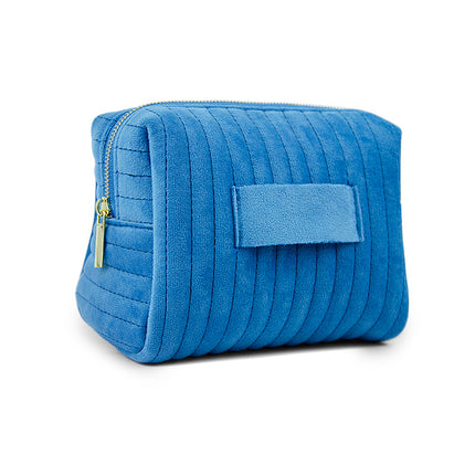 Etsy Cross-Border Popular Embroidered Striped Velvet Makeup Bag, High-Quality, Soft and Skin-Friendly Cosmetic Storage Bag