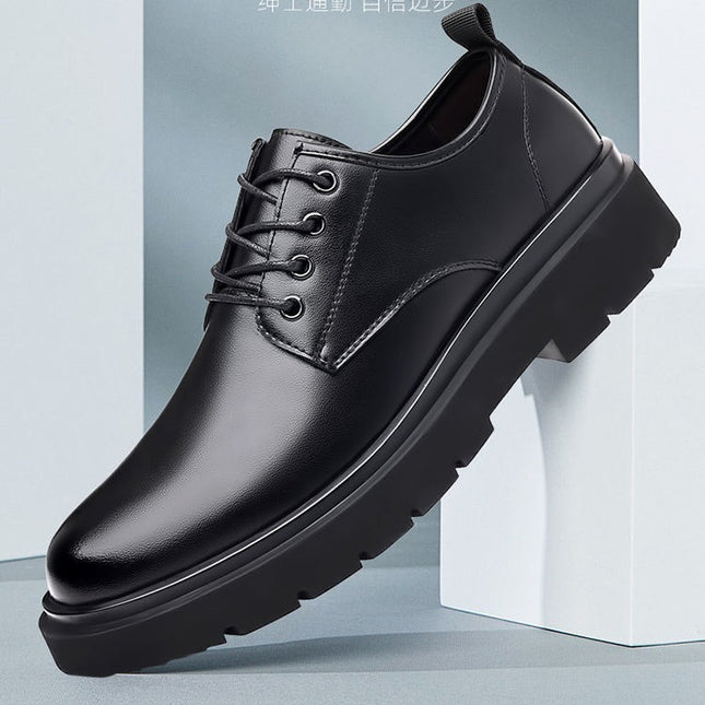 Martin Boots Men's Autumn Breathable Low-Top Work Shoes Large Leather Shoes Trendy Casual British Style Baota Leather Shoes