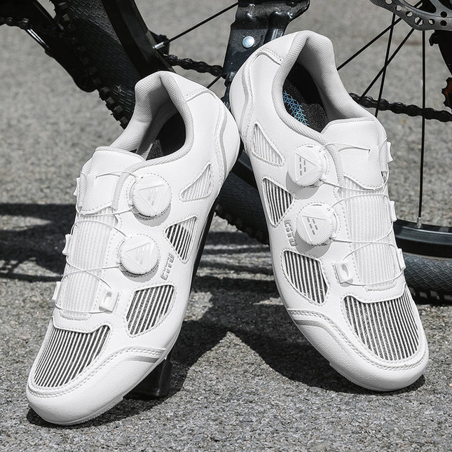 New Summer Hollow Road Bike Lock Shoe Set Hard-Soled Breathable Lock-Free Cycling Shoes Women's Power-Assisted Mountain Bike Lock Shoes