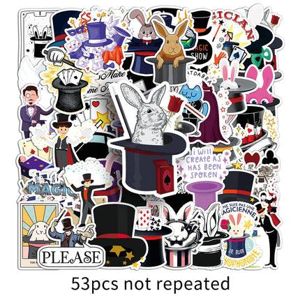 53 Magician Stickers Trend Cool Creative Cartoon Graffiti Waterproof Decorative Thermos Mobile Phone Computer Stickers