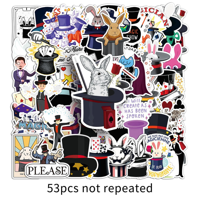 53 Magician Stickers Trend Cool Creative Cartoon Graffiti Waterproof Decorative Thermos Mobile Phone Computer Stickers